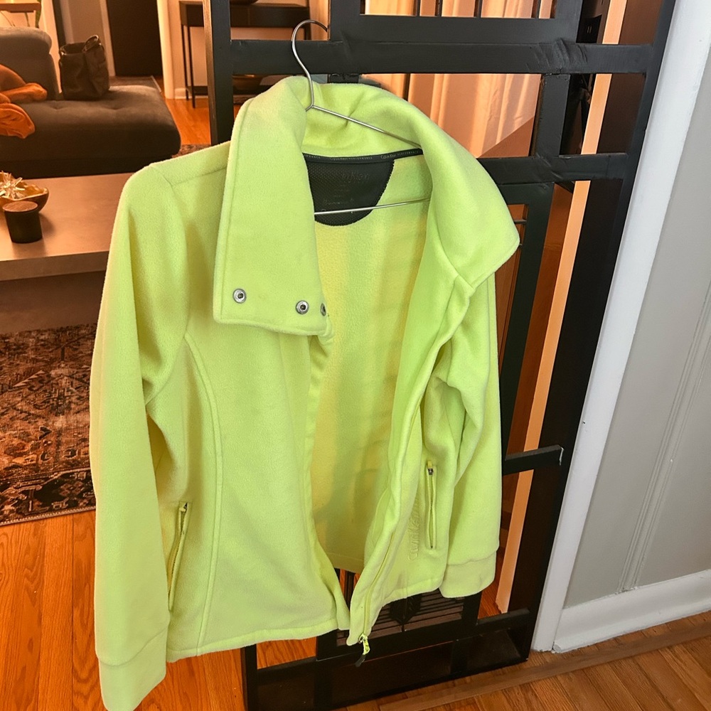 Calvin Klein Performance Neon Yellow Utility Jacket - Picture 1 of 5